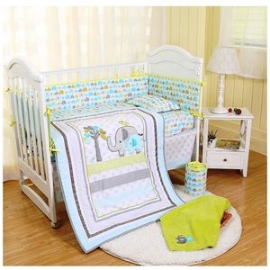 Elephant Nursery Crib Set